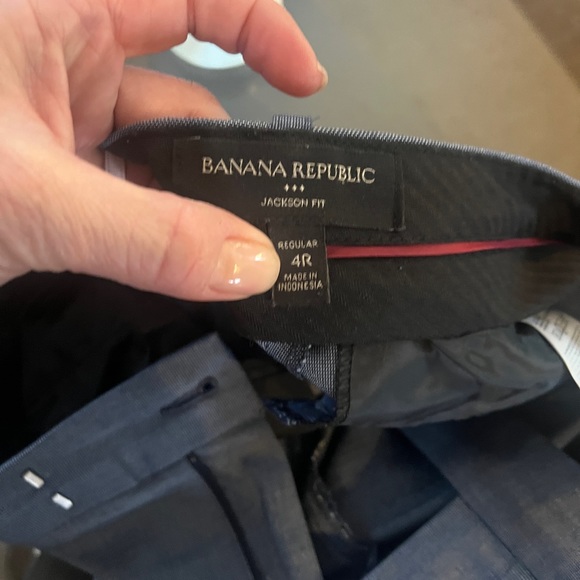 Light Blue /Gray Lightweight Suit pants, Banana Republic Factory, EUC, Sz 4 - Picture 3 of 4